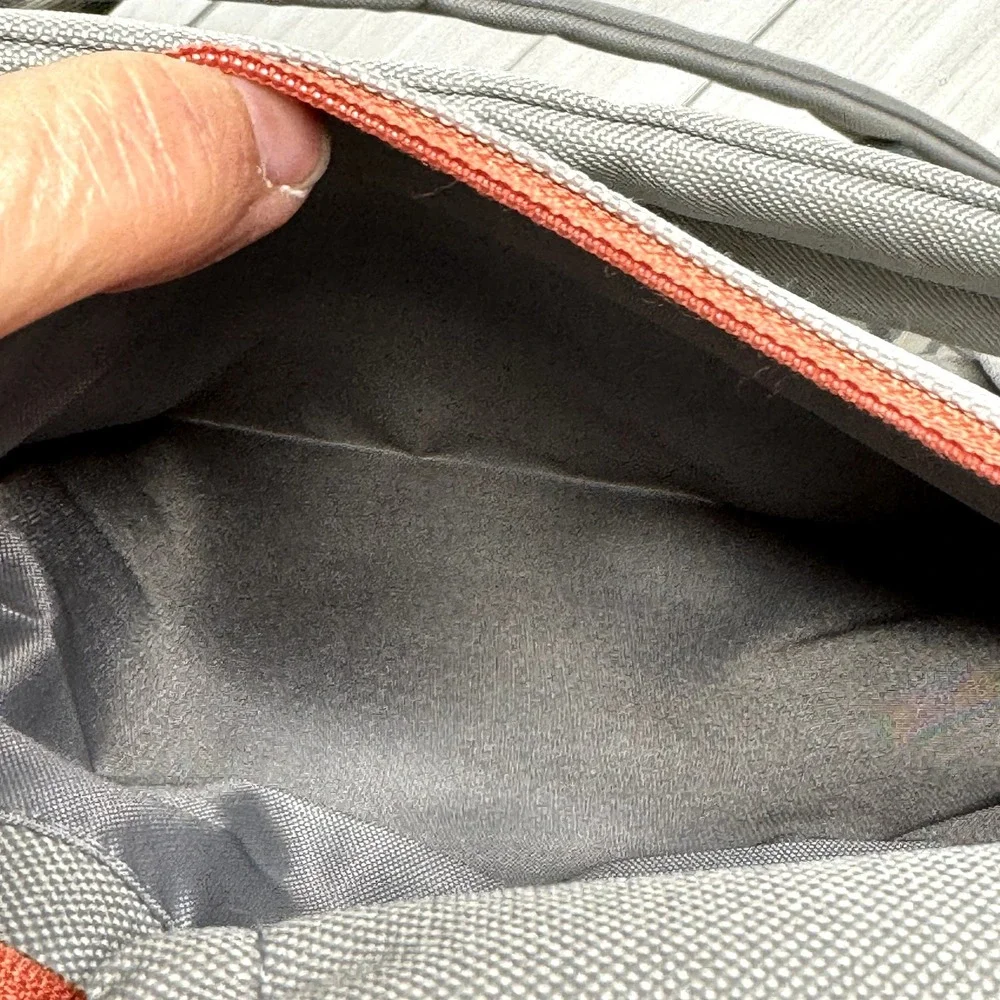 Convertible Backpack Tote Bag Cream Gray Orange‎ Accents Travel Casual